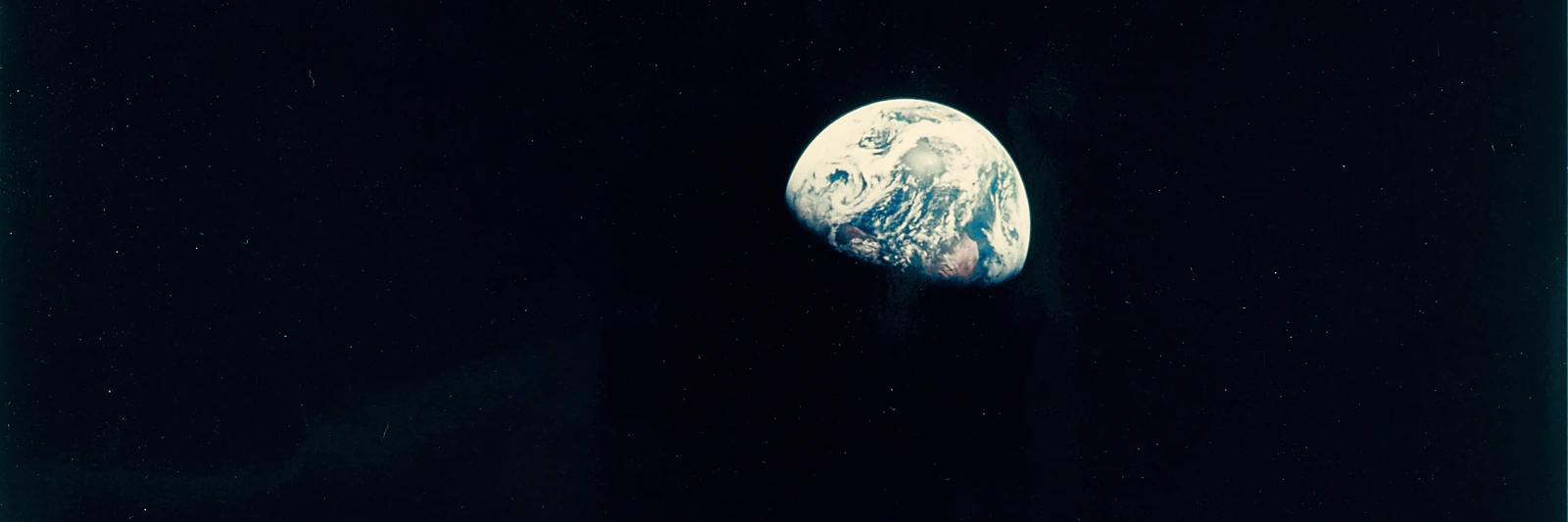 Die Erde über dem Mondhorizont, fotografiert während der Apollo-8-Mission