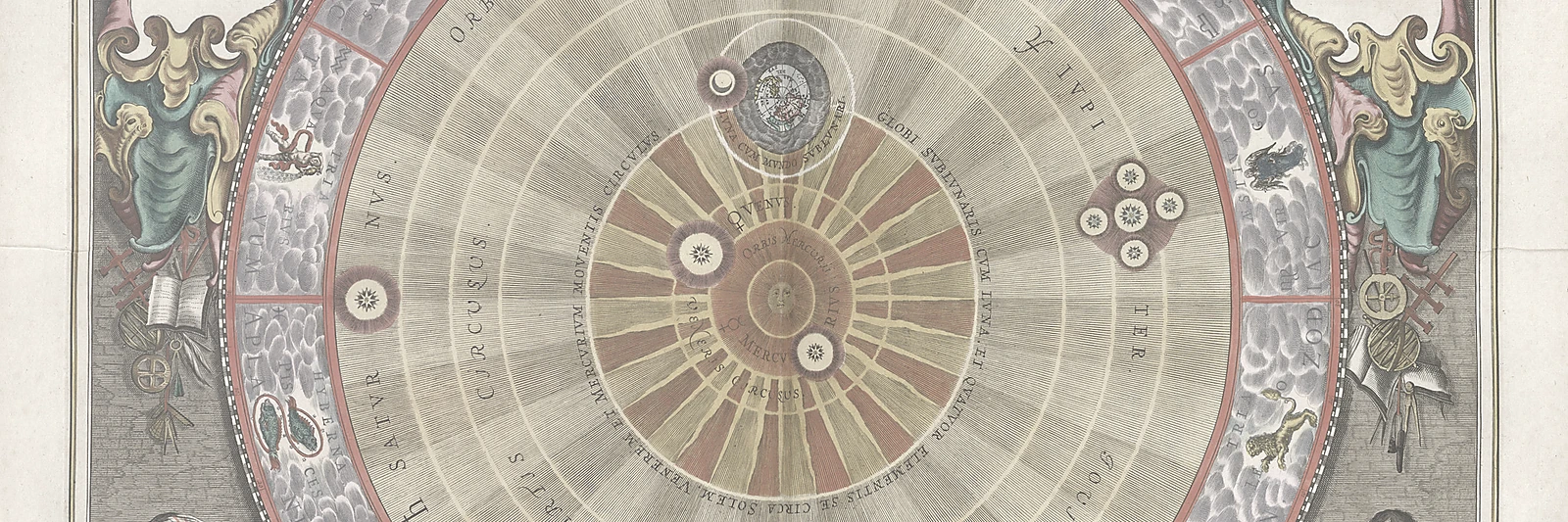 Historische Darstellung des kopernikanischen Weltsystems von Andreas Cellarius