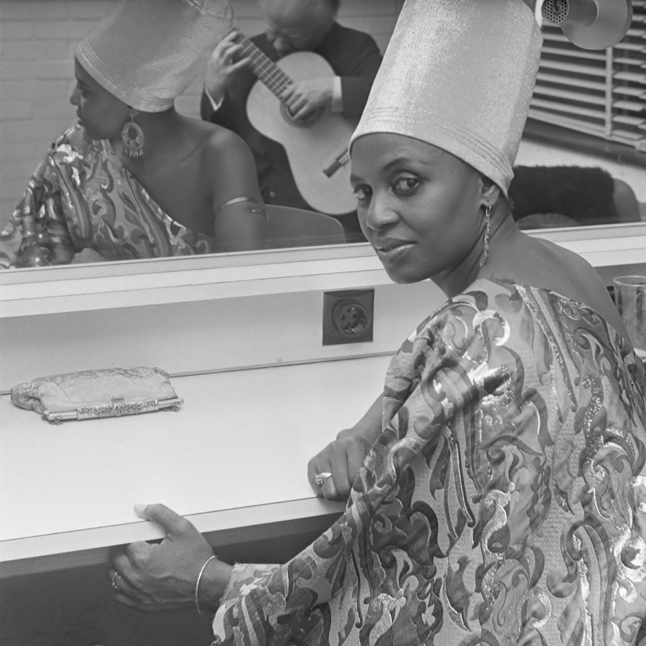 Porträt der Sängerin Miriam Makeba im Jahr 1969